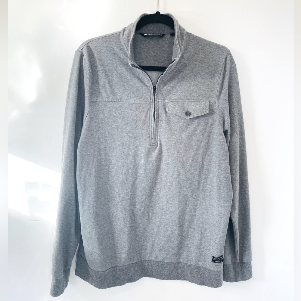Travis Mathew Gray Half Zip Shirt